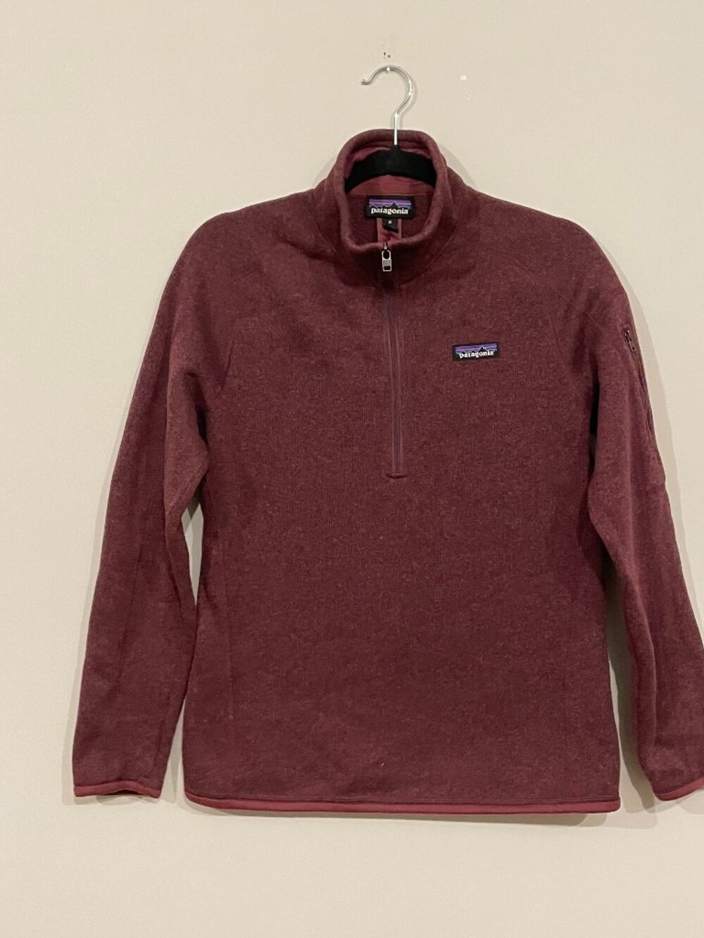 Patagonia Better Sweater 1/4-Zip Women’s Medium Burgundy Fleece Pullover